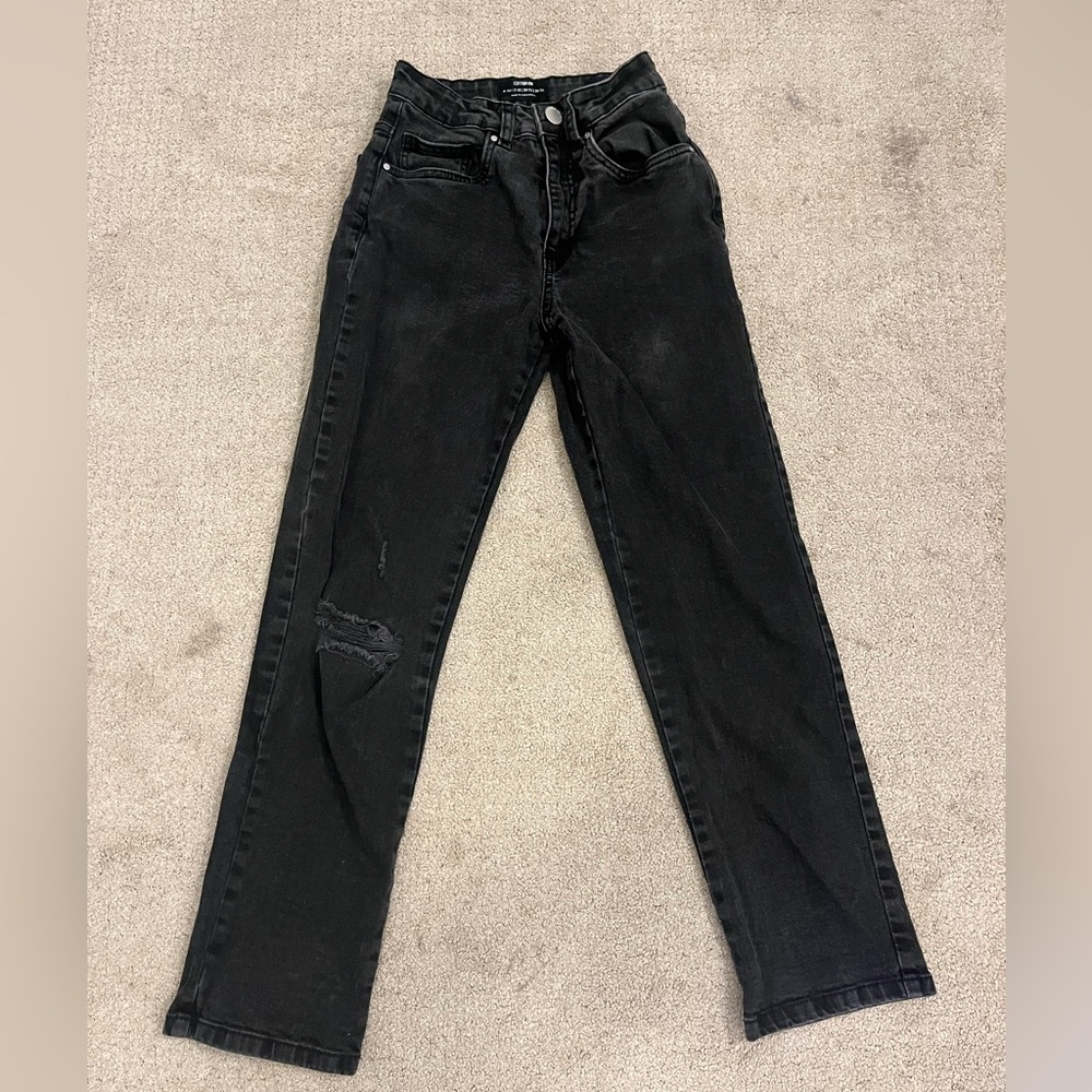 black straight legged cotton on jeans , US size 2